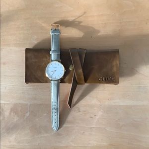 CLUSE Watch in Gold and Grey (with Case)